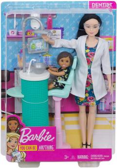 Barbie Cariere Set Mobilier Cu Papusa Doctor Stomatolog