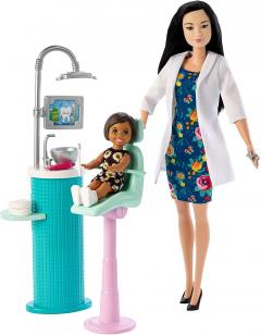 Barbie Cariere Set Mobilier Cu Papusa Doctor Stomatolog