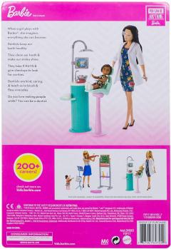 Barbie Cariere Set Mobilier Cu Papusa Doctor Stomatolog