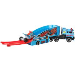 Set Camion Si Masina Sport Hot Wheels Stuntin Semi