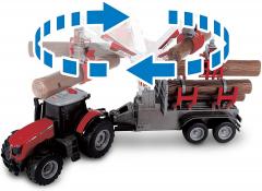 Jucarie - Tractor Cu Remorca Massey Ferguson 