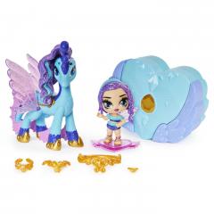 Figurina - Hatchimals Pixies Riders, papusica cu unicorn albastru
