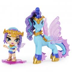Figurina - Hatchimals Pixies Riders, papusica cu unicorn albastru