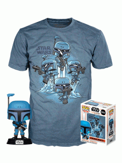 Tricou si figurina - Star Wars - Mandalorian - L