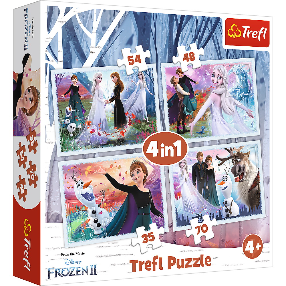 Puzzle 4 in 1 - Frozen 2 In The Magic Forest - Trefl