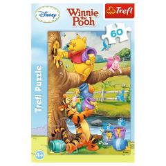 Puzzle 60 piese - Winnie The Pooh toti la treaba