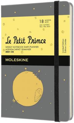 Agenda 2021-2022 - 18-Month Weekly Planner - Pocket, Hard Cover - Le Little Prince - Slate Grey