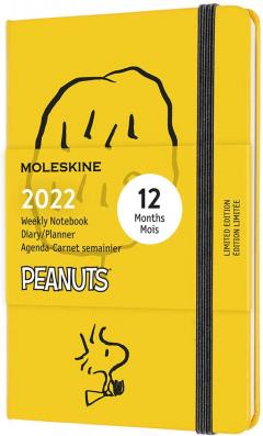 Agenda 2022 - 12-Month Weekly Planner - Pocket, Hard Cover - Peanuts - Yellow