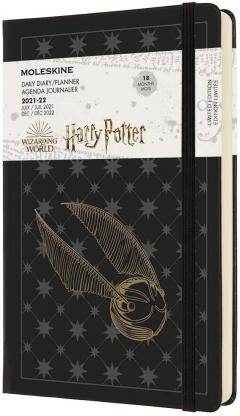 Agenda 2021-2022 - 18-Month Daily Planner - Large, Hard Cover - Harry Potter - Black