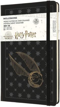 Agenda 2021-2022 - 18-Month Weekly Planner - Large, Hard Cover - Harry Potter - Black