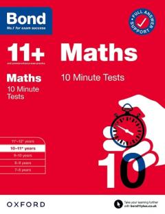 Coperta cărții Bond 11+: Bond 11+ 10 Minute Tests Maths 10-11 years
