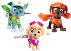 Set 3 figurine - Paw Patrol - Skye, Zuma And Rocky