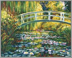 Kit pictura cu numere - Lily Pond, 40x50 cm