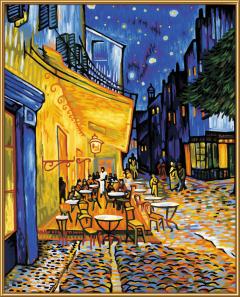 Kit pictura cu numere - Nocturnal Cafe, 40x50 cm