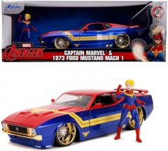Masinuta Metalica Captain Marvel 1973 Ford Mustang Mach 1 Scara 1 La 24