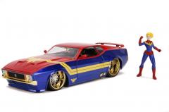 Masinuta Metalica Captain Marvel 1973 Ford Mustang Mach 1 Scara 1 La 24