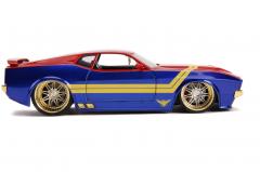 Masinuta Metalica Captain Marvel 1973 Ford Mustang Mach 1 Scara 1 La 24