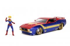 Masinuta Metalica Captain Marvel 1973 Ford Mustang Mach 1 Scara 1 La 24