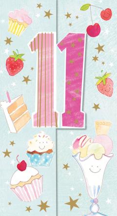 Felicitare - 11th Birthday - Fete