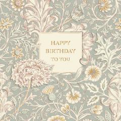 Felicitare - William Morris - Happy Birthday To You - model 2