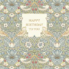 Felicitare - William Morris - Happy Birthday To You