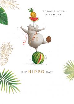 Felicitare - Happy Birthday - Hippo