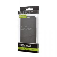 Lemontti Husa Book Jelly Alcatel Pixi 3 (4.5 inch) Negru