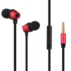 Woozik Casti Stereo Precise Bass B950 3.5 mm Black&amp;Red (handsfree, cu husa inclusa)