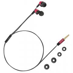 Woozik Casti Stereo Precise Bass B950 3.5 mm Black&amp;Red (handsfree, cu husa inclusa)