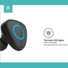Devia Casca Bluetooth Vortex Black (cu incarcator auto 2.1A)