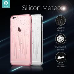 Devia Husa Silicon Meteor iPhone 8 Plus / 7 Plus Silver (Cristale Swarovski®)