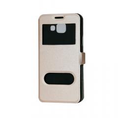 Lemontti Husa Book S-View Samsung Galaxy A3 (2016) Auriu