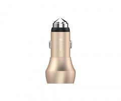 Devia Incarcator Auto Qualcomm 3.0 3A Hammer Dual USB Champagne Gold