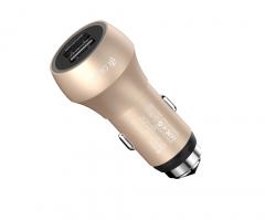 Devia Incarcator Auto Qualcomm 3.0 3A Hammer Dual USB Champagne Gold