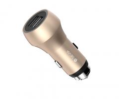Devia Incarcator Auto Qualcomm 3.0 3A Hammer Dual USB Champagne Gold