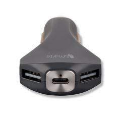 4smarts Incarcator Auto Qualcomm 3.0 Ultimate Dual USB + Type-C Black