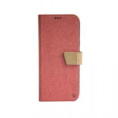 Just Must Husa Book Linen Samsung Galaxy S8 Plus G955 Pink (material textil cu silicon in interior)