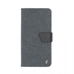 Just Must Husa Book Linen Huawei P10 Lite Black (material textil cu silicon in interior)