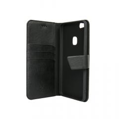 Just Must Husa Book Linen Huawei P10 Lite Black (material textil cu silicon in interior)