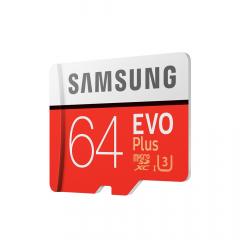 Samsung Card Memorie Evo Plus MicroSDXC 64 GB Clasa 10 UHS-I + Adaptor SD (100MB/s)