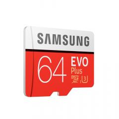 Samsung Card Memorie Evo Plus MicroSDXC 64 GB Clasa 10 UHS-I + Adaptor SD (100MB/s)