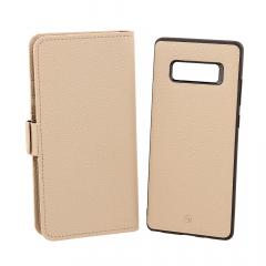 Just Must Husa Book Car Wallet Samsung Galaxy Note 8 Beige (carcasa interior detasabila)