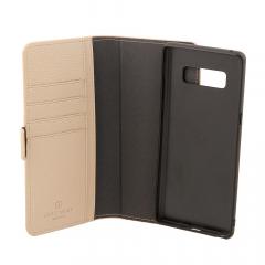 Just Must Husa Book Car Wallet Samsung Galaxy Note 8 Beige (carcasa interior detasabila)