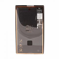 Just Must Husa Book Car Wallet Samsung Galaxy Note 8 Black (carcasa interior detasabila)
