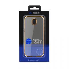 Meleovo Husa Silicon Flash Soft II Samsung Galaxy J5 (2017) Rose Gold 360 (transparent cu margini electroplacate)