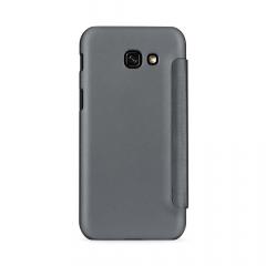 Meleovo Husa Smart Flip Samsung Galaxy A5 (2017) Gray (spate mat perlat si fata cu aspect metalic)