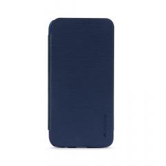 Meleovo Husa Smart Flip Samsung Galaxy S7 G930 Navy (spate mat perlat si fata cu aspect metalic)