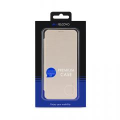 Meleovo Husa Smart Flip Samsung Galaxy S7 G930 Navy (spate mat perlat si fata cu aspect metalic)