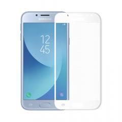 Meleovo Folie Sticla Full Cover Samsung Galaxy J3 (2017) White (9H, oleophobic)