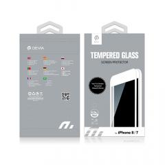 Devia Folie Sticla Van Full iPhone 8 Plus / 7 Plus Black (0.26mm, 9H, folie spate inclusa)